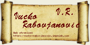 Vučko Rabovjanović vizit kartica
